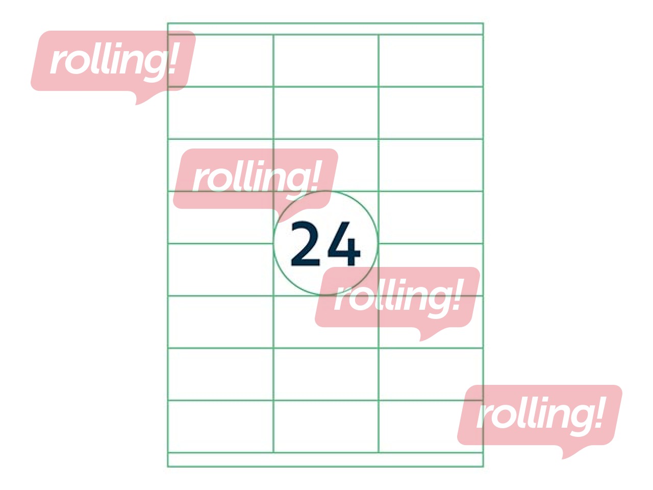 Etiketid Rillprint, A4, 70x35 mm, 100 lehte, valge 