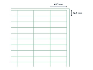 Etiketid Rillprint, A4, 48.5x16.9 mm, 100 lehte, valge 