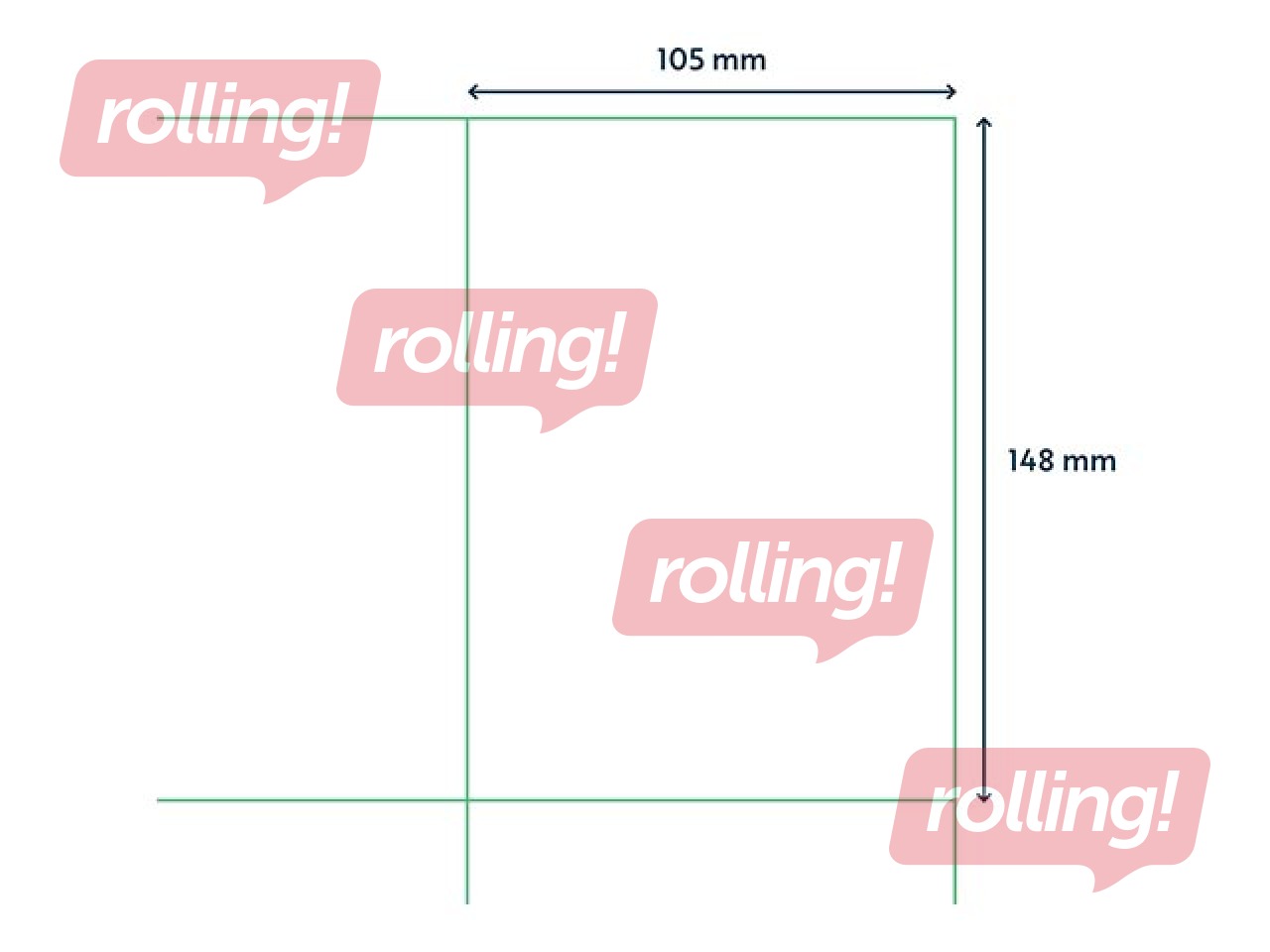 Labels Rillprint, A4, 105x148 mm, 100 sheets, white 