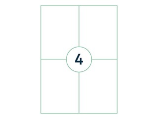 Uzlīmes Rillprint, A4,105x148 mm, 100 loksnes, baltas 