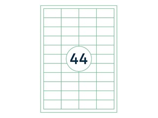 Etiketid Rillprint, A4, 48.5x25.4 mm, 100 lehte, valge