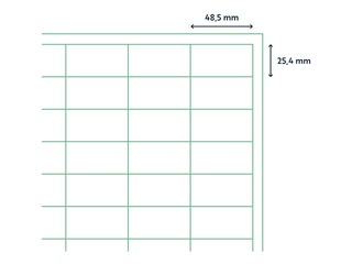 Etiketid Rillprint, A4, 48.5x25.4 mm, 100 lehte, valge