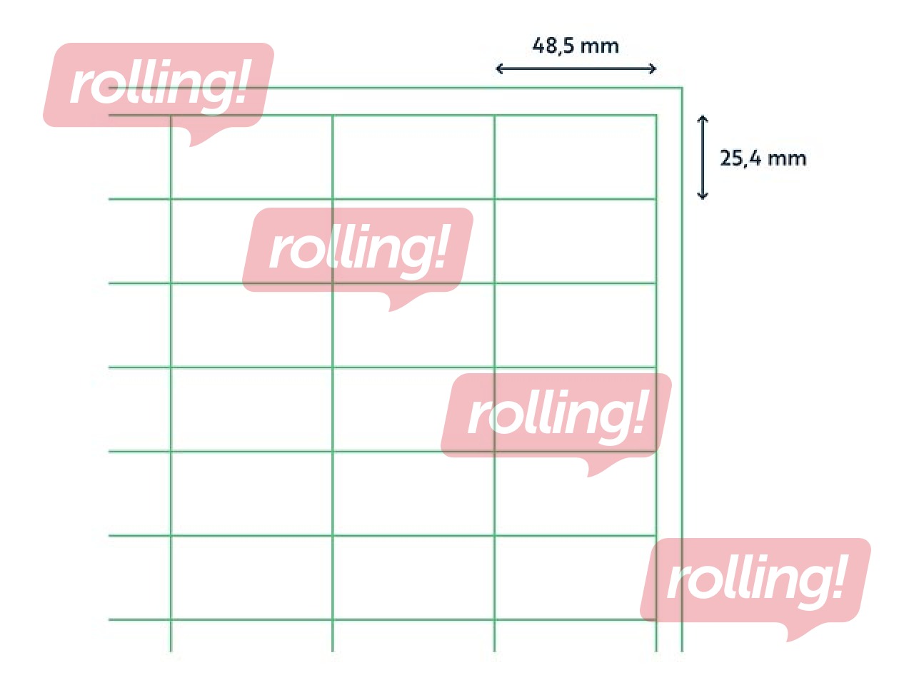 Uzlīmes Rillprint, A4, 48.5x25.4 mm, 100 loksnes, baltas 