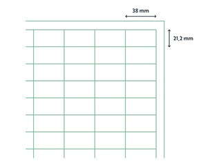 Uzlīmes Rillprint, A4, 38x21.2 mm, 100 loksnes, baltas 