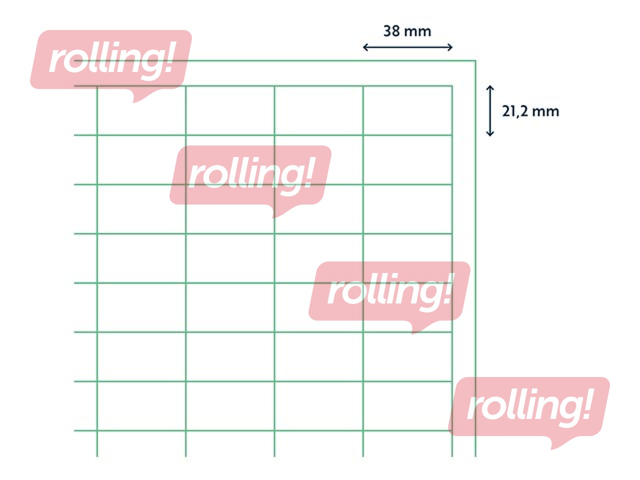 Uzlīmes Rillprint, A4, 38x21.2 mm, 100 loksnes, baltas 