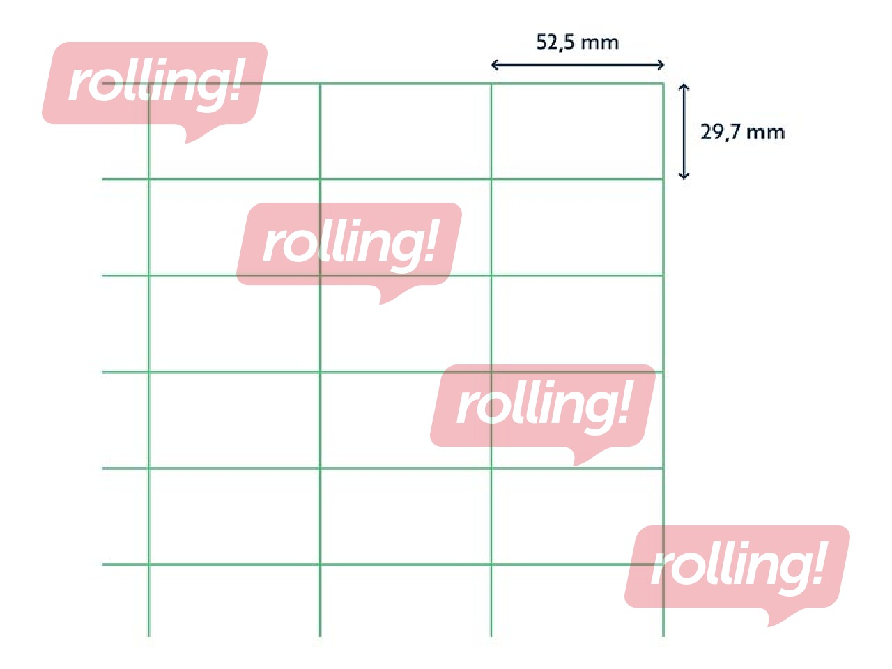 Наклейки Rillprint, A4, 52.5x29.7 мм, 100 листов, белые 