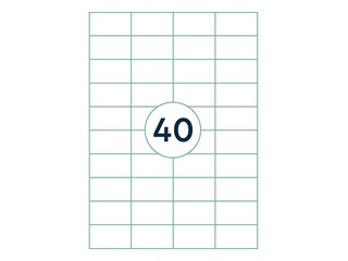 Uzlīmes Rillprint, A4, 52.5x29.7 mm, 100 loksnes, baltas 