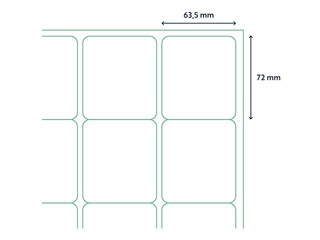 Etiketid Rillprint, A4, 63.5x72 mm, 100 lehte, valge 