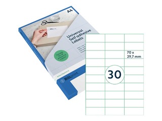 Labels Rillprint, A4, 70x29.7 mm, 100 sheets, white 