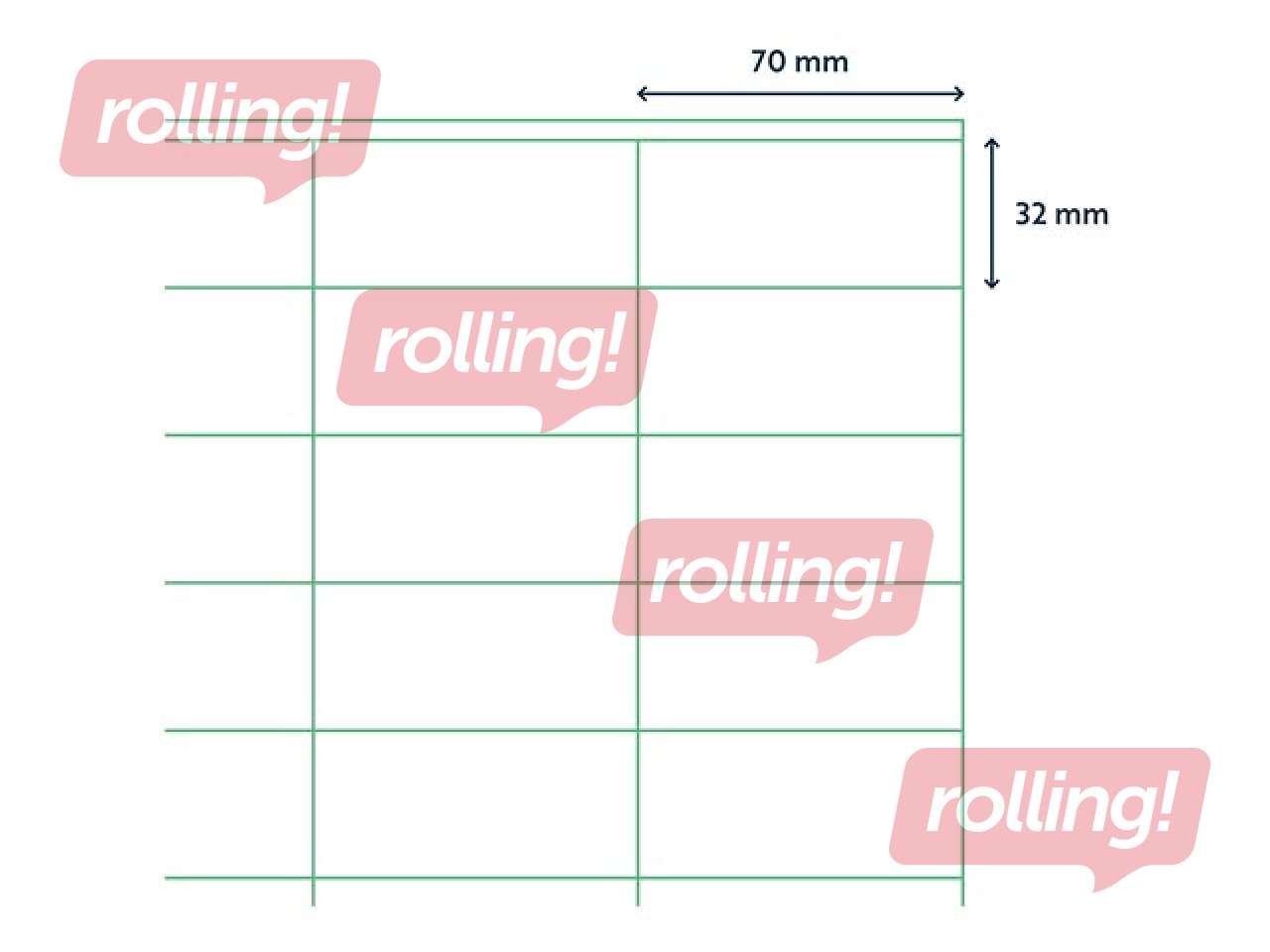 Etiketid  Rillprint, A4, 70x32 mm, 100 lehte, valge 