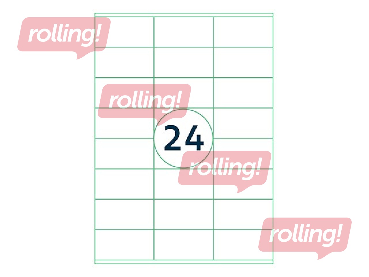 Etiketid Rillprint, A4, 70x36 mm, 100 lehte, valge 