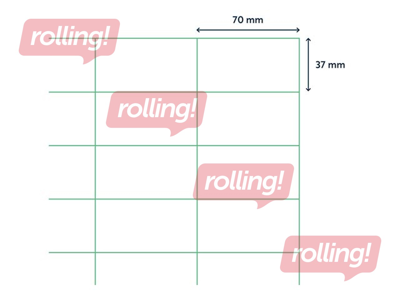 Etiketid Rillprint, A4, 70x37 mm,100 lehte, valge 