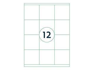 Labels Rillprint, A4, 70x70 mm, 100 sheets, white