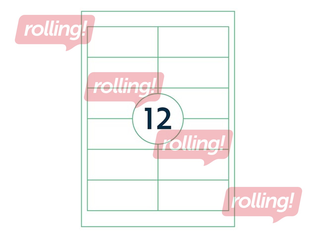Etiketid Rillprint, A4, 97x42.3 mm, 100 lehte, valge 