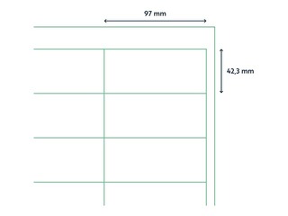 Etiketid Rillprint, A4, 97x42.3 mm, 100 lehte, valge 