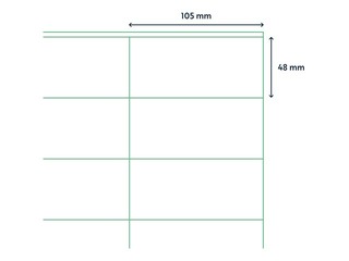 Etiketid Rillprint, A4, 105x48 mm, 100 lehte, valge 