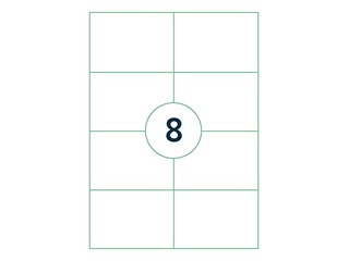 Labels Rillprint, A4, 105x74 mm, 100 sheets, white 