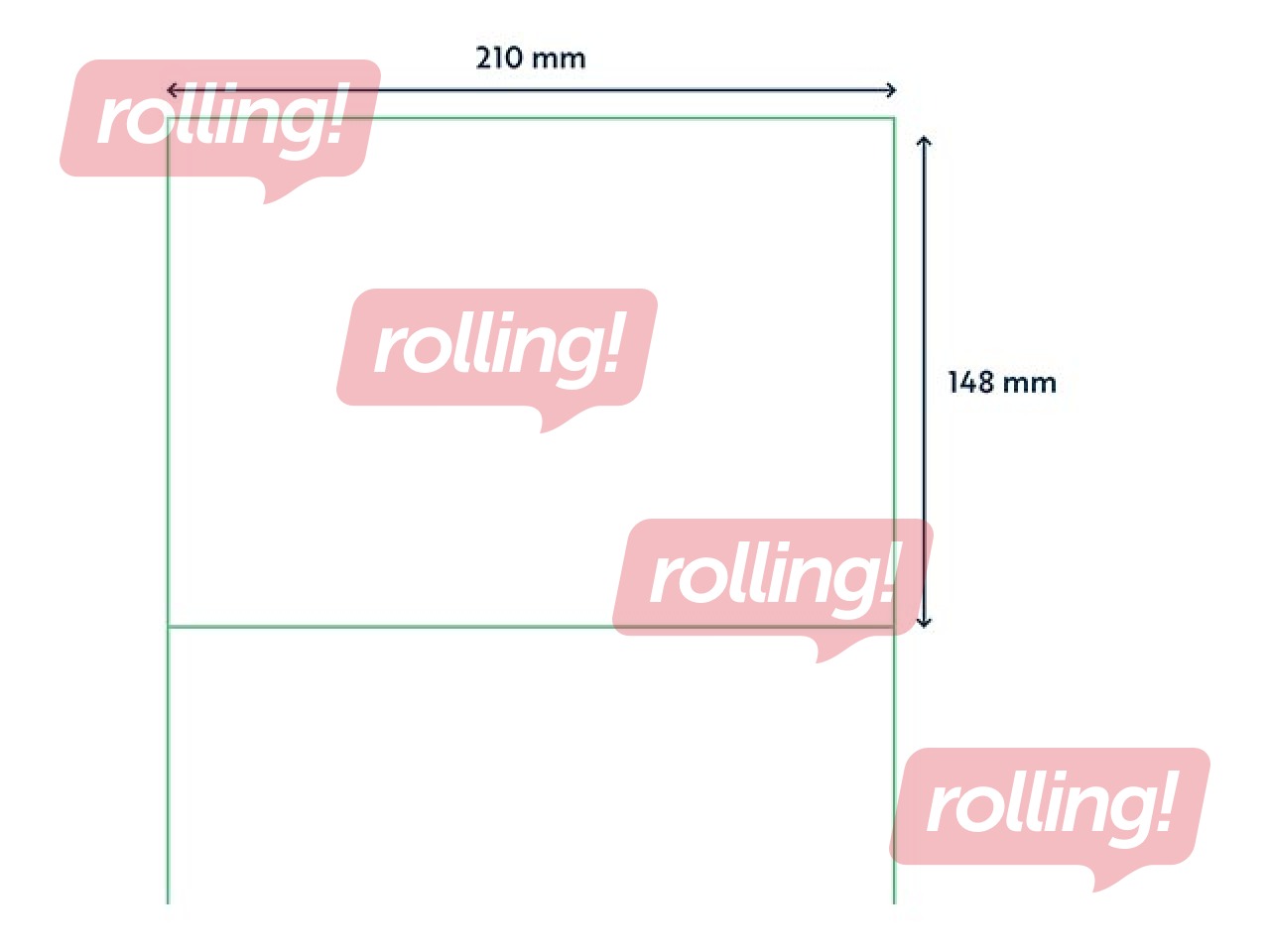 Etiketid Rillprint,  A4, 210x148 mm, 100 lehte, valge