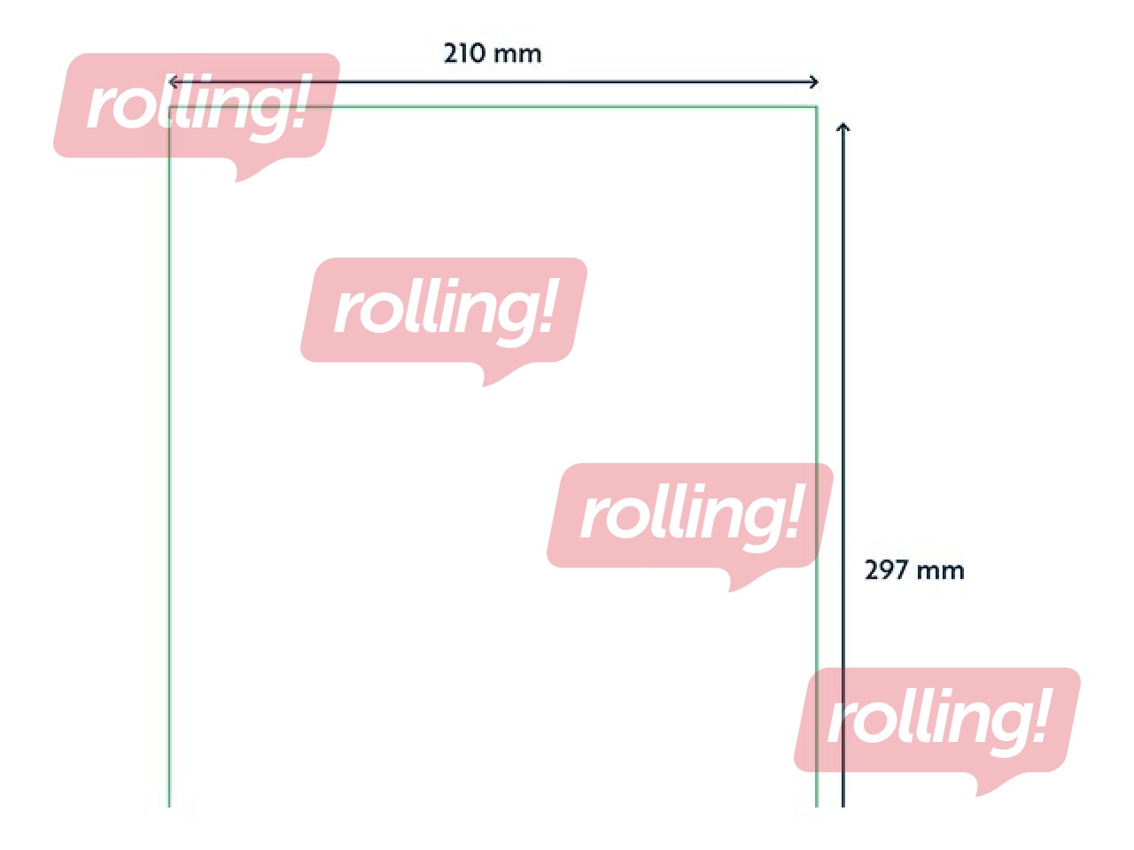 Etiketid Rillprint, A4, 210x297 mm, 100 lehte, valge