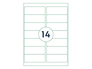 Labels Rillprint, A4, 99.1x38.1 mm, 100 sheets, white 