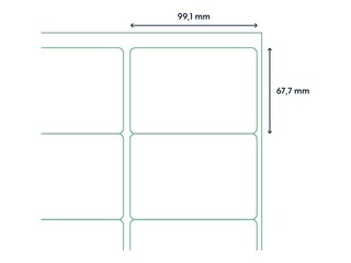 Labels Rillprint, A4, 99.1x67.7 mm, 100 sheets, white 