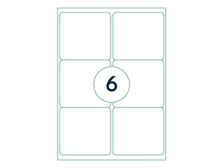 Etiketid Rillprint, A4, 99.1x93.1 mm, 100 lehte, valge