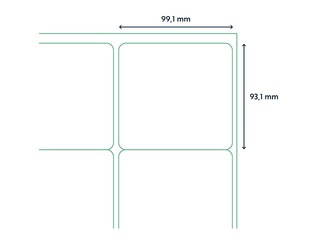 Etiketid Rillprint, A4, 99.1x93.1 mm, 100 lehte, valge