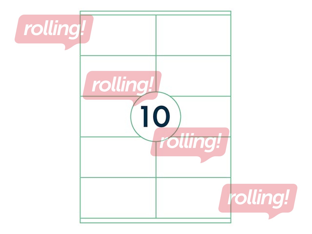 Etiketid Rillprint, A4, 105x57 mm, 100 lehte, valge 