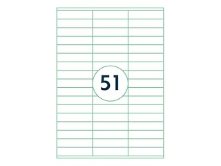 Etiketid Rillprint, A4, 70 x 16.9 mm, 100 lehte, valge 