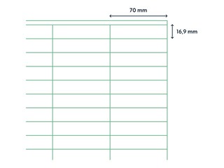 Etiketid Rillprint, A4, 70 x 16.9 mm, 100 lehte, valge 