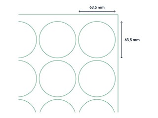 Labels Rillprint, D-63.5 mm, 100 sheets, white 