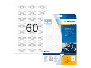 Jewellery labels Herma Special, A4, 49x10 mm, 25 sheets, white