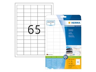 Deep-freeze labels Herma Special, A4, 38.1x21.2 mm, 25 sheets, white