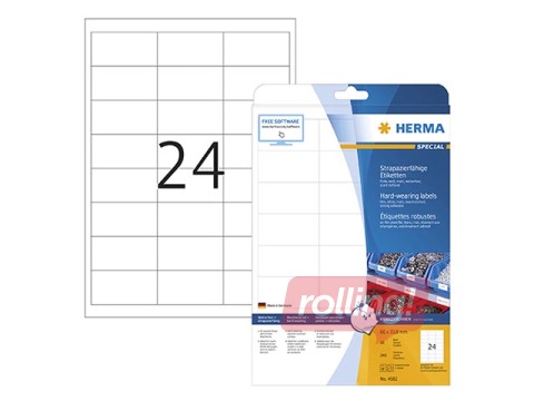 Sügavkülma etiketid Herma Special, A4, 66x33.8 mm, 25 lehte, valge