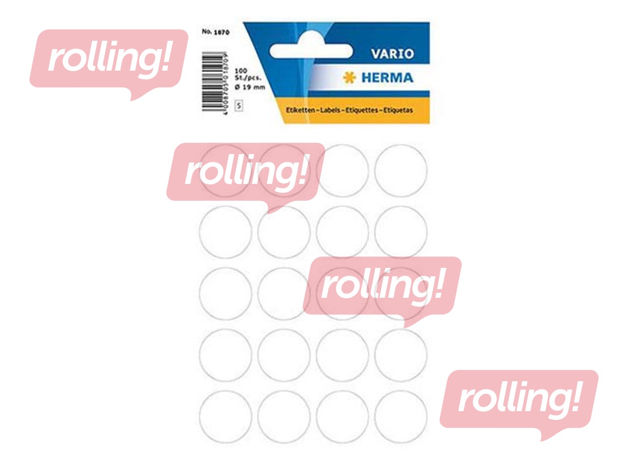 Etiketid, mitmeotstarbelised, Herma,19 mm, valge