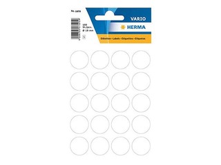 Uzlīmes - aplīši Herma, 19 mm, balti