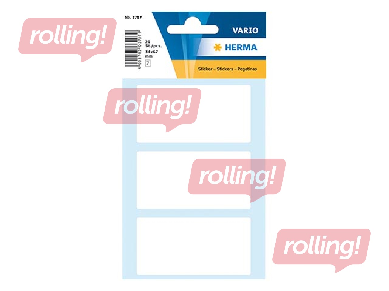 Etiketid Herma Vario,34x67 mm, valge