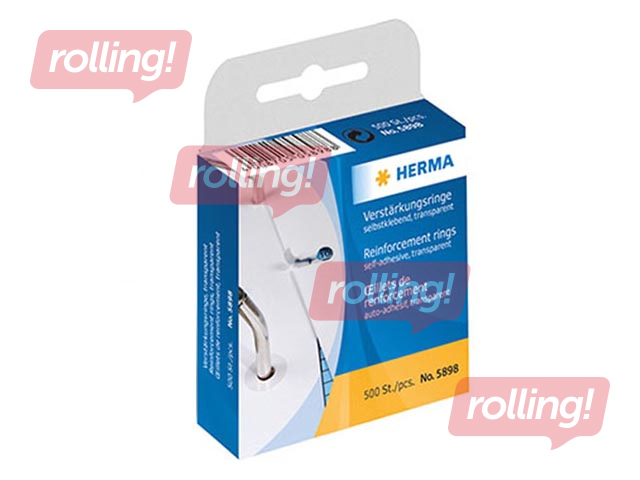 Tugevdusrõngad iseliimuvad Herma,12 mm, läbipaistvad, 500 tk.