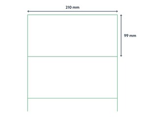 Etiketid Rillprint, A4, 210x99 mm,100 lehte, valge 