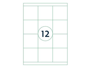 Etiketid Rillprint, A4, 70 x 67,7 mm,100 lehte, valge 