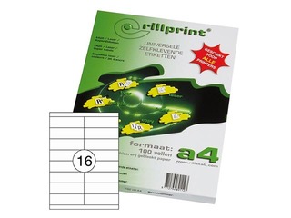 Kleepsud Rillprint, A4, 105x33.8 mm, 100 lehte, valge 