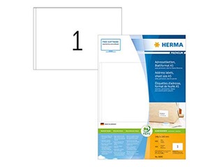 Herma kleepsud A5, 148,5x205 mm, 400 lehte, valged