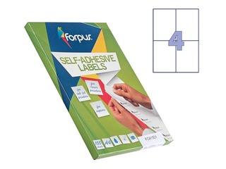 Etiketid Forpus, A4, 105x148 mm, 100 lehte, valge 