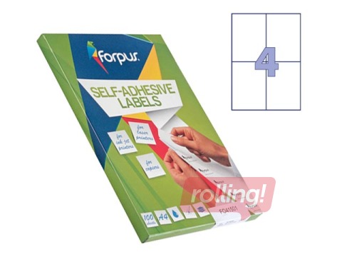 Labels Forpus, A4, 105x148 mm, 100 sheets, white 