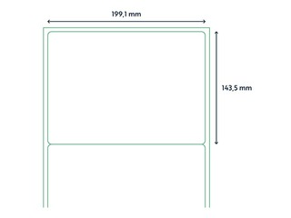 Uzlīmes Rillprint, A4, 199.1x143.5 mm,100 loksnes, baltas ar noapaļotiem stūriem 