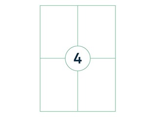 Etiketid Rillprint, A4, 105x148 mm, 1000 lehte, valge