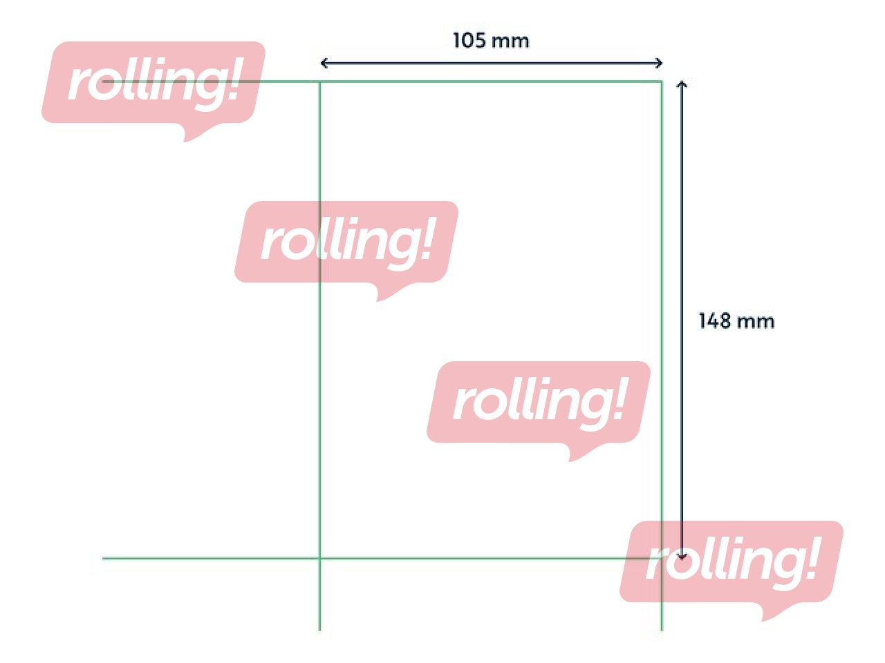 Uzlīmes Rillprint, A4,105x148 mm, 1000 loksnes, baltas 