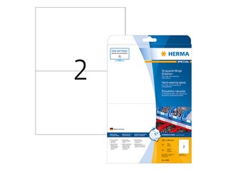 Weatherproof film labels A4, 210x148 mm, white, 25 sheets, extremely strong adhesion