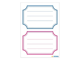 Book labels Herma Vario, blue and red, 78x53mm