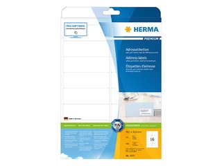 Aadressisildid Herma Premium A4, 99,1 x 33,8 mm, valge